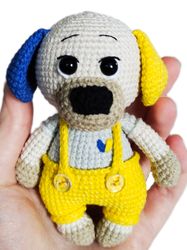 Crochet Toy amigurumi Dog handmade soft toy patriotic Dog baby gift