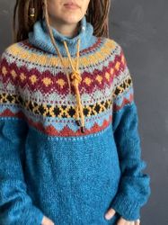 Icelandic Sweater to order, Christmas Jumper for Reindeer Lovers, sweater family look, icelandic lopapeysa jumper