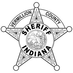Vermillion County Indiana, Sheriff, Vector Badge SVG Sheriff 5 Pointed Star Laser Cutting, engraving file, outline file