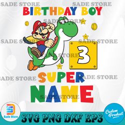 Super Mario Birthday Family custom SVG, Super Mario Birthday SVG, Mario Birthday SVG