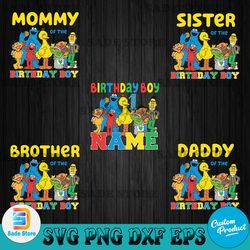 Personalized Name For Birthday Kids SVG/PNG/DXF, Family Of Birthday Boy, Custom Name Kids, Iron Transfer, Cricut