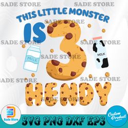 Cookies and Milk Birthday, Monster Cookie Birthday Svg, Matching Family Svg, Matching Family Birthday svg, Parent