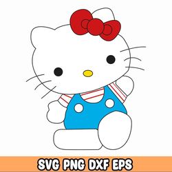 Kawaii Kitty Svg / Kawaii Kitty Cricut Vector Bundle / Kawaii Kitty Party Svg / Png Image T-shirt / Cut File For Cricut