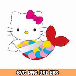 Hawaiian Hello-Kitty SVG for Cricut