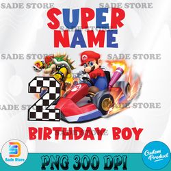 Super Mario Kart Birthday Family custom SVG, Super Mario Kart Birthday SVG, Mario Kart Birthday SVG