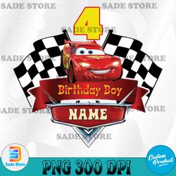 Disney Cars Birthday Family SVG, Lightning McQueen Birthday SVG, Disney Cars Birthday SVG