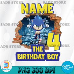 Sonic the Hedgehog Party Birthday Family custom SVG, Sonic Birthday SVG, Sonic Birthday SVG