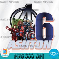 Avengers Birthday png, Super Hero Birthday PNG, Marvel Avengers Png, Matching Family Png
