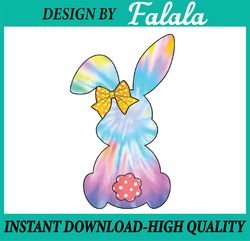Cute Bunny Rabbit Tie Dye Bow Tie Easter Day Png, Tie Dye Easter Bunny Rabbit Cute Easter Day Png, Digital Download