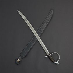new custom handmade Damascus steel dagger hunting swords with leather sheath gift swords mk3692m