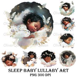 sleep baby lullaby art, baby png, sleep baby clipart