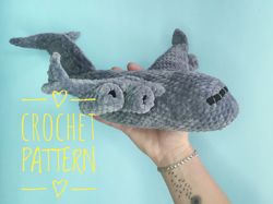 Crochet pattern airplane nursery like Boeing C17, amigurumi plane pattern, crochet toy for boys, aviation crochet