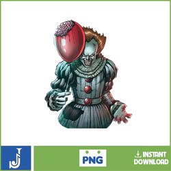 IT Pennywise Clown PNG, Pennywise Clown Halloween, Scary Halloween, Horror Characters, Halloween PNG (14)