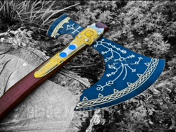 Step into the World of God of War with a Handmade Replica of Kratos' Leviathan Axe: Authentic Design and Protective Shea