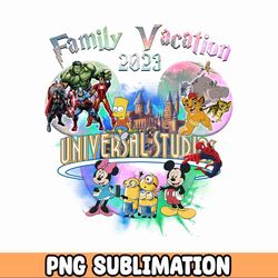 Universal Family Vacation 2023 PNG Bundle