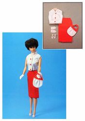 Two piece barbie dress: blouse and skirt pattern English instructions Sewing for barbie doll Digital download PDF