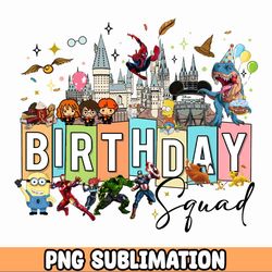 Birthday Squad Bundle Png, Universal Birthday Squad, Univeral Studios Png, Universal Birthday Boy, Universal Trip