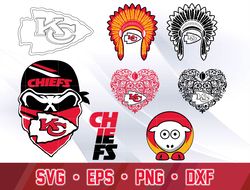 Kansas City Chiefs Bundle svg eps dxf png, Kansas City Chiefs Nfl, for Cricut, Silhouette, digital, file cut