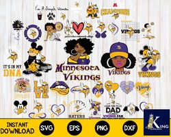 Minnesota Vikings 2 Bundle svg,Minnesota Vikings 2, for Cricut, Silhouette, digital download, file cut, Instant Download