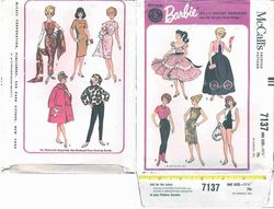 McCall's 7137 Barbie clothes patterns, bloomers, boots, bolero, dress, pants, bag etc. pattern Digital download PDF