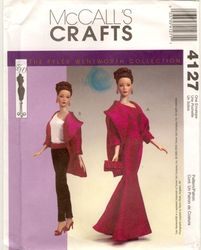 McCall's 4127 Barbie doll dress pattern Vintage Barbie jacket pattern Instruction in ESP/FRENCH, Digital download PDF