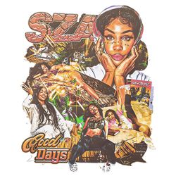 Vintage SZA Good Days PNG, SZA 90s Png, Solana Imani Rowe Png