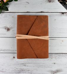 a5 planner binder, leather refillable journal