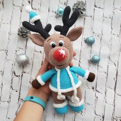 Crochet deer pattern in English Crochet christmas pattern  amigurumi deer