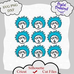 Thing 1, Thing 2, Thing 3, Thing SVG, Thing Clipart, Thing Cut File, Thing Cricut, Thing Silhouette, Thing Download