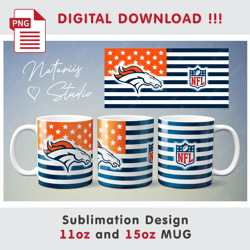 Football Team Sublimation Design - 11oz 15oz MUG - Digital Mug Wrap