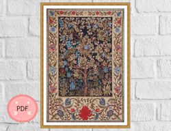 Cross Stitch Pattern, Tree Of Life 2, Pdf Instant Download , X Stitch Chart , Famous Paintings,Full Coverage
