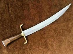 The Ultimate Weapon: Experience the Thrill of a Handmade 21-Inch Arabic Sword with Natural Wood Handle