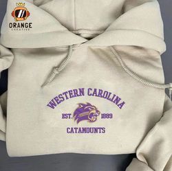 Western Carolina Catamounts Embroidered Sweatshirt, NCAA Embroidered Shirt, Embroidered Hoodie, Unisex T-Shirt