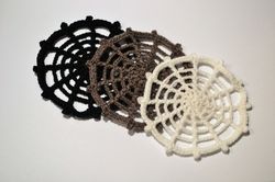 Halloween spider web coaster Crochet pattern Cobweb