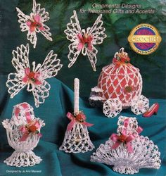 Victorian Memories 1 Christmas Ornaments Vintage Crochet Pattern PDF Christmas Tree Toys Crochet