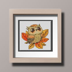 Cross stitch pattern Owl Bird Cute Instant Download PDF