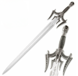 Stainless Steel Luciendar Light Sword Replica: Cosplay Elegance in a Leather Sheath