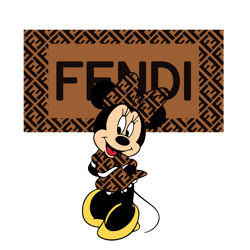 Minnie Mouse Fendi Logo SVG, Minnie Fendi Fashion svg, Disney Fendi Svg, Fendi Symbol, Fendi Logo Svg File Cut