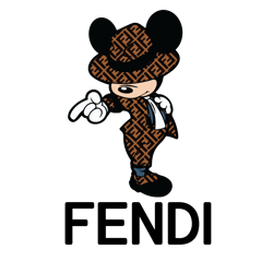 Mickey Mouse Fendi Logo SVG, Mickey Fendi Fashion svg, Disney Fendi Svg, Fendi Symbol, Fendi Logo Svg File Cut