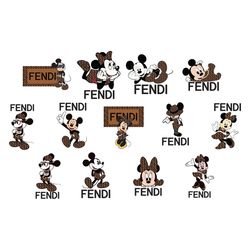 Mickey Bundle Fendi Logo SVG, Bundle Fendi Fashion svg, Disney Fendi Svg, Fendi Symbol, Fendi Logo Svg File Cut