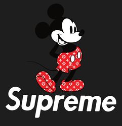 Mickey Mouse Supreme Svg, Mickey Supreme Fashion Svg, Supreme Logo Svg, Fashion Logo Svg File Cut Digital Download