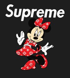 Minnie Mouse Supreme Svg, Minnie Supreme Fashion Svg, Supreme Logo Svg, Fashion Logo Svg File Cut Digital Download