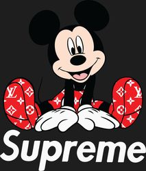 Mickey Mouse Supreme Svg, Mickey Supreme Fashion Svg, Supreme Logo Svg, Fashion Logo Svg File Cut Digital Download