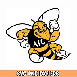 Yellow Hornet Bee Jackets Mascot svg eps png dxf Cricut Design Cut File Print Layered Silhouette