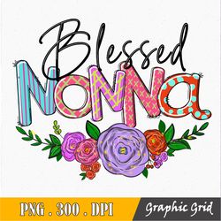 Blessed Nonna Sublimation Mama PNG, Sublimation Design Download, Mother's Day, Mom PNG, Mama Sublimation PNG File