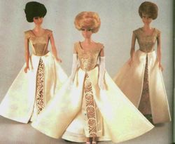 Barbie doll clothes pattern Bodice, slim skirt and over skirt pattern Vintage barbie pattern Digital download PDF