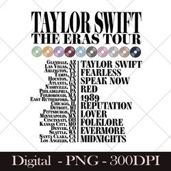 Taylor Swift Albums PNG, Vintage The Eras Tour PNG, The Eras Tour 2023, Swiftie Fan, Taylor Swift Png, TS Eras Tour Png
