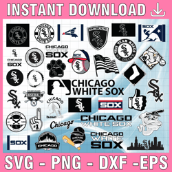 35 Files Chicago White Sox Svg, Cut Files, Baseball Clipart, Chicago, White, Sox svg Cutting Files, MLB svg, Clipart, In