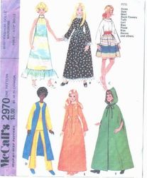 McCall's 2970 pattern Fits 5 - 6 1/2 dolls dress, top, pants and vest robe and cape pattern Digital download PDF