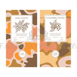 CHOCOLATE PACK TAGS Abstract Vintage Templates In Matisse